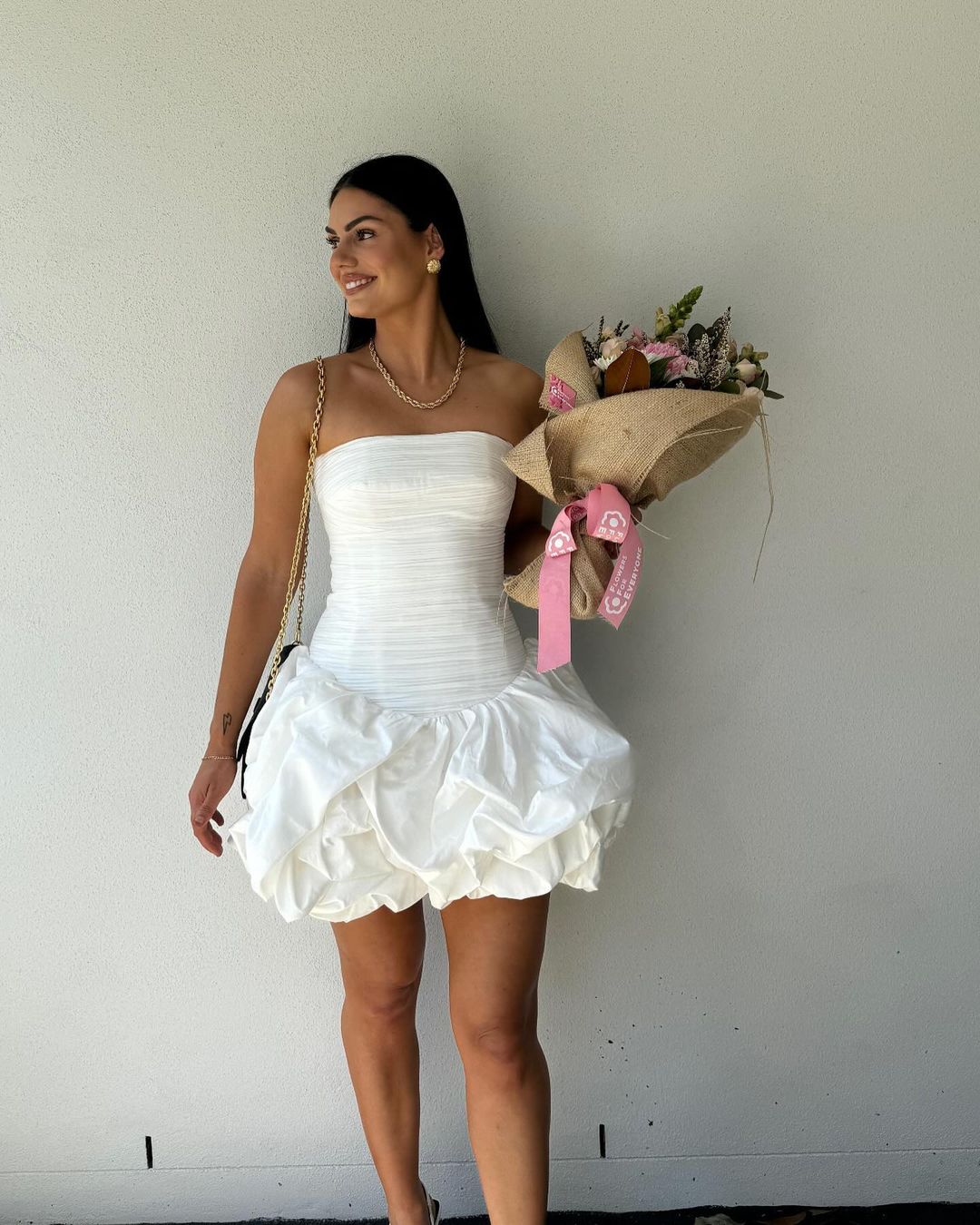 aje bubble mini dress Ivy Bubble Hem Mini Dress In Colour Ivory Size 14 - Womens Designer Dresses