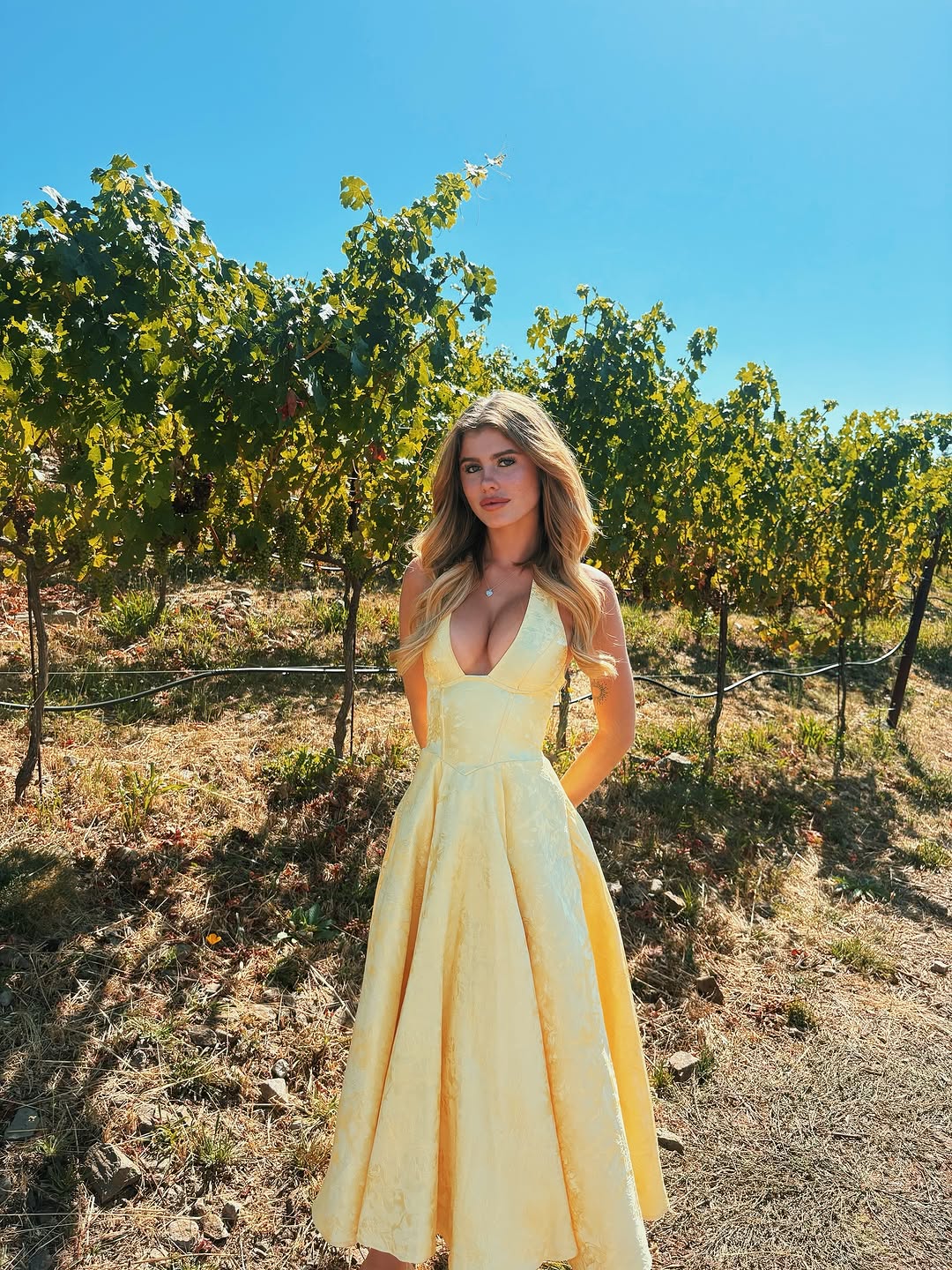 BabyBoo Effie Midi Dress in Lemon