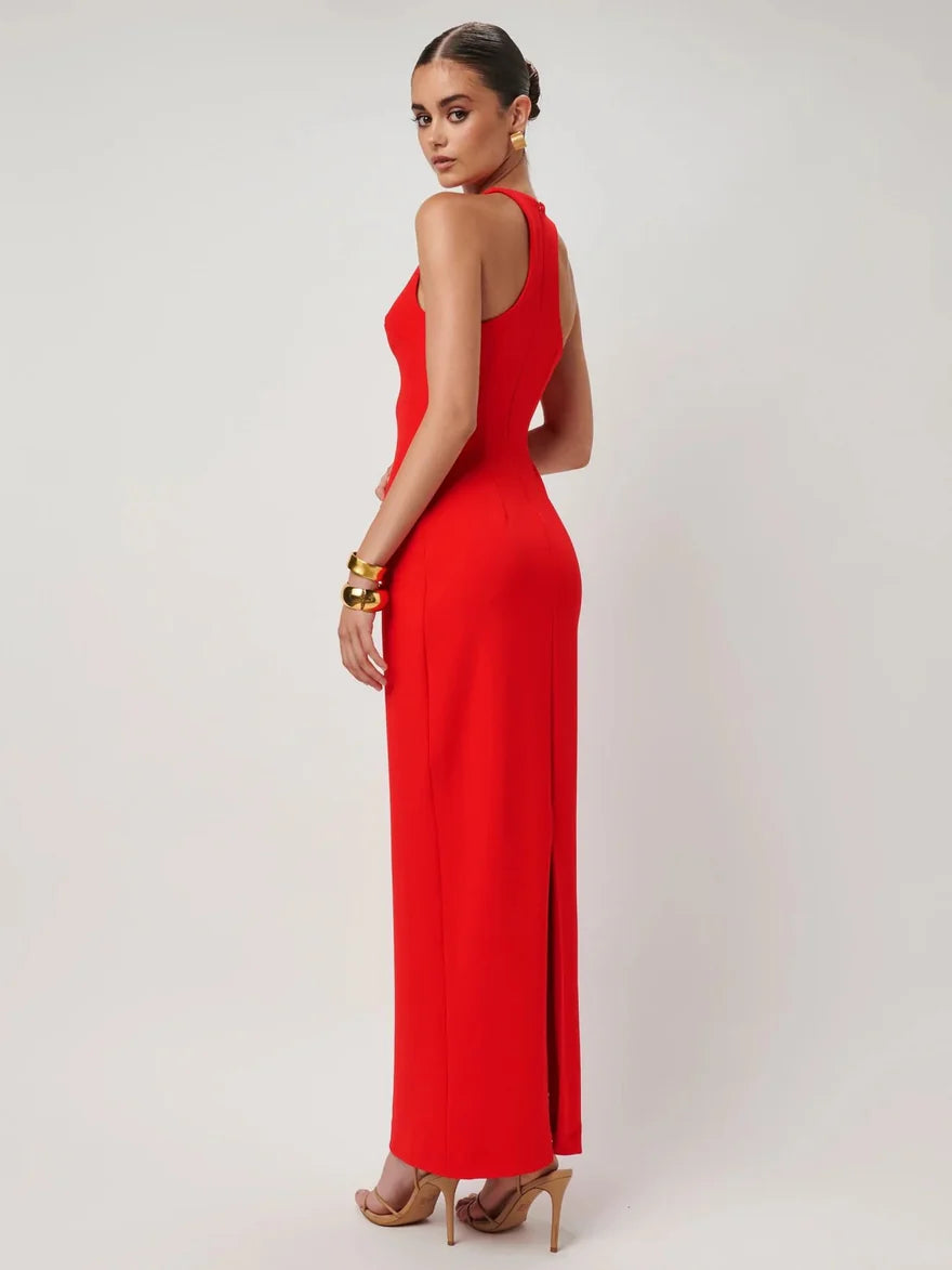 Effie Kats Eiza Gown in Cherry Red