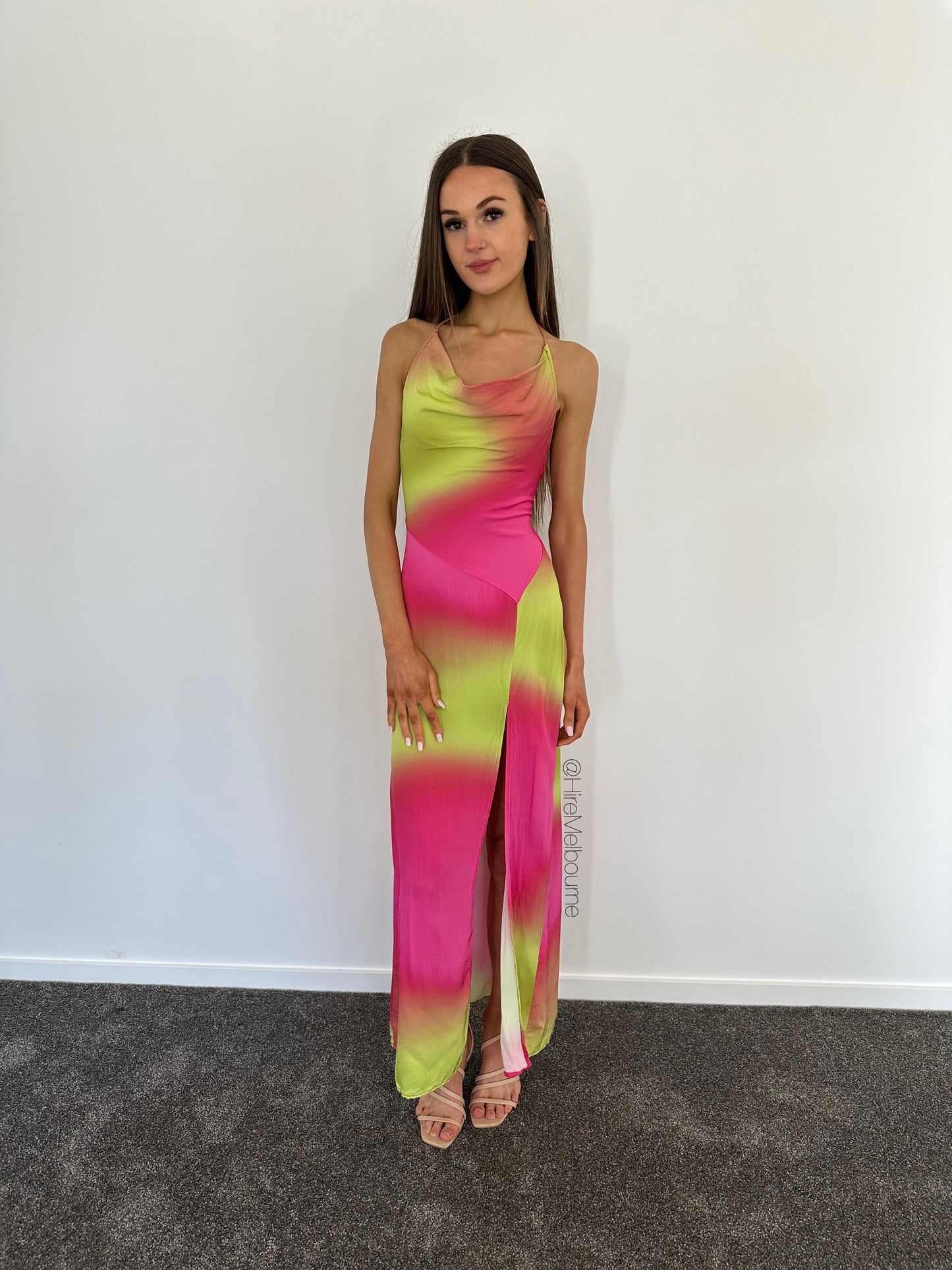 The Wolf Gang Makena Maxi Dress in Liquify