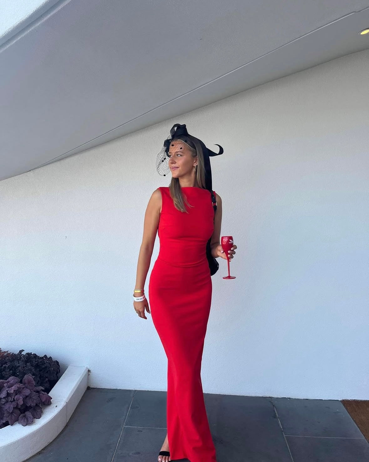 Effie Kats Verona Gown in Cherry Red
