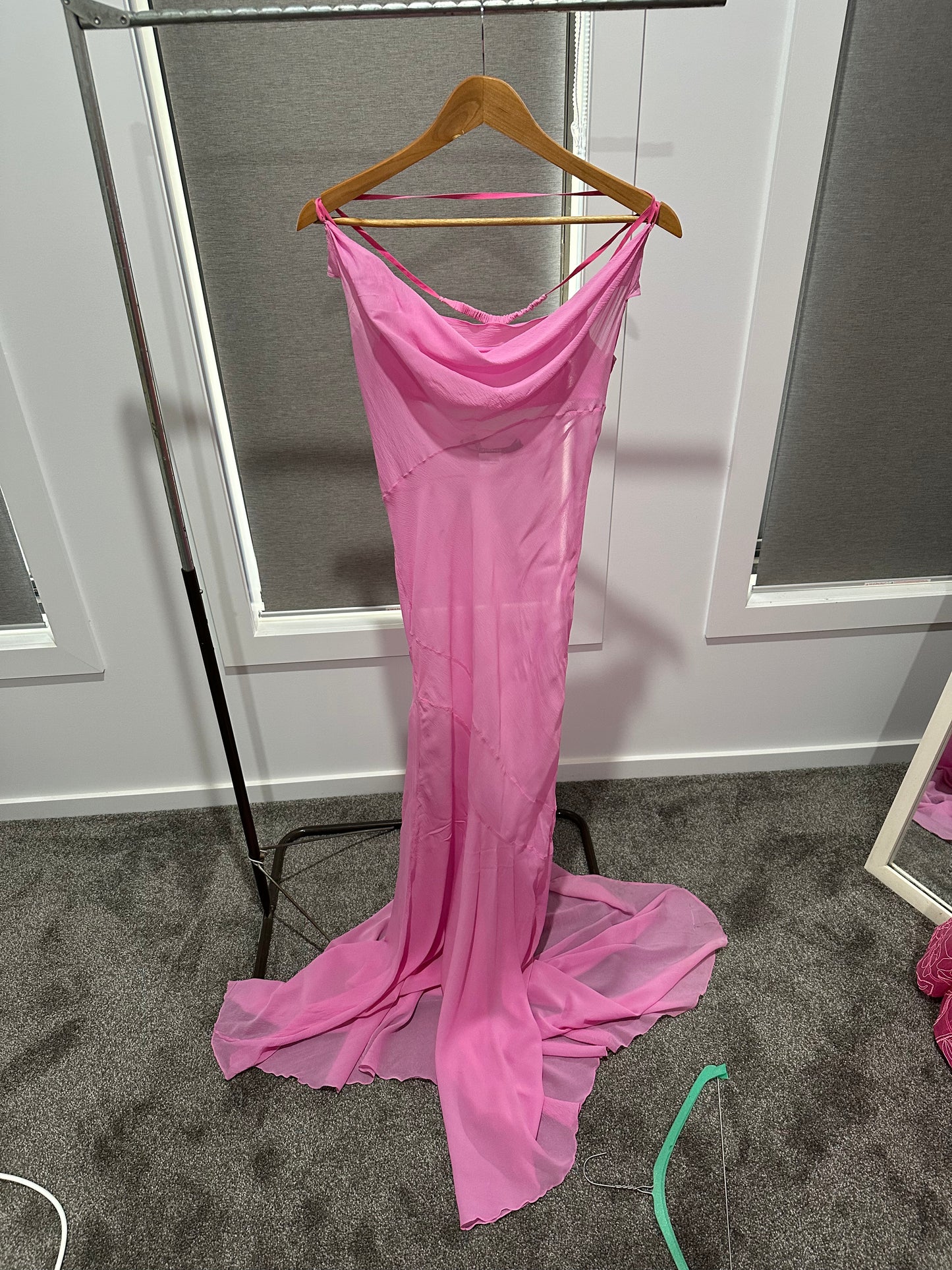 Jacquemus La Robe Draggiu Draped Maxi Dress