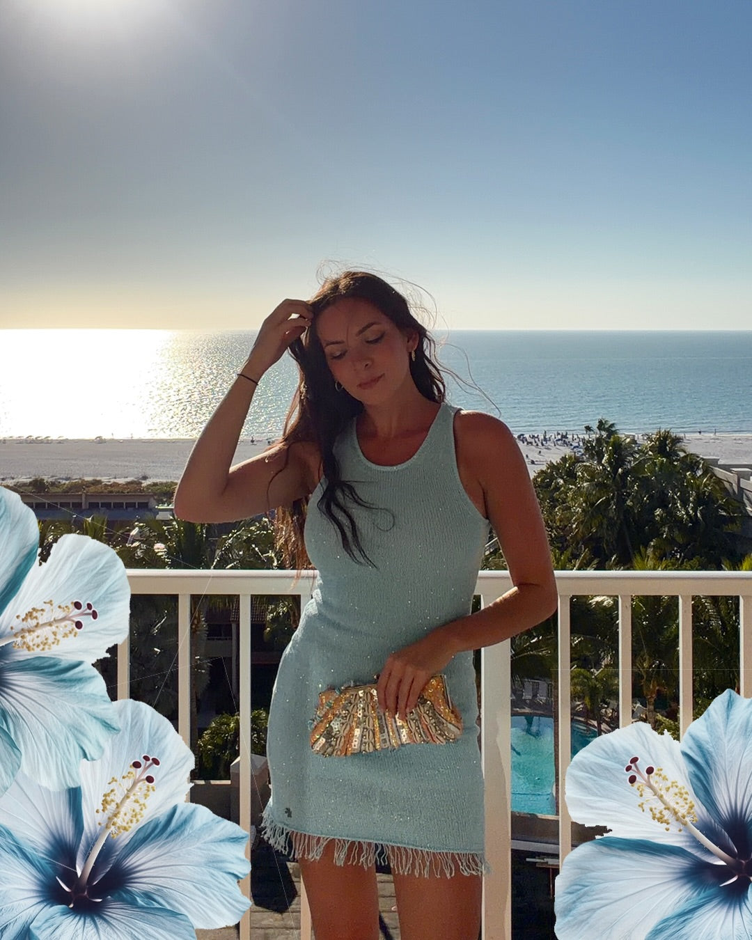 Asta Resort Natalia Blue Mini Dress