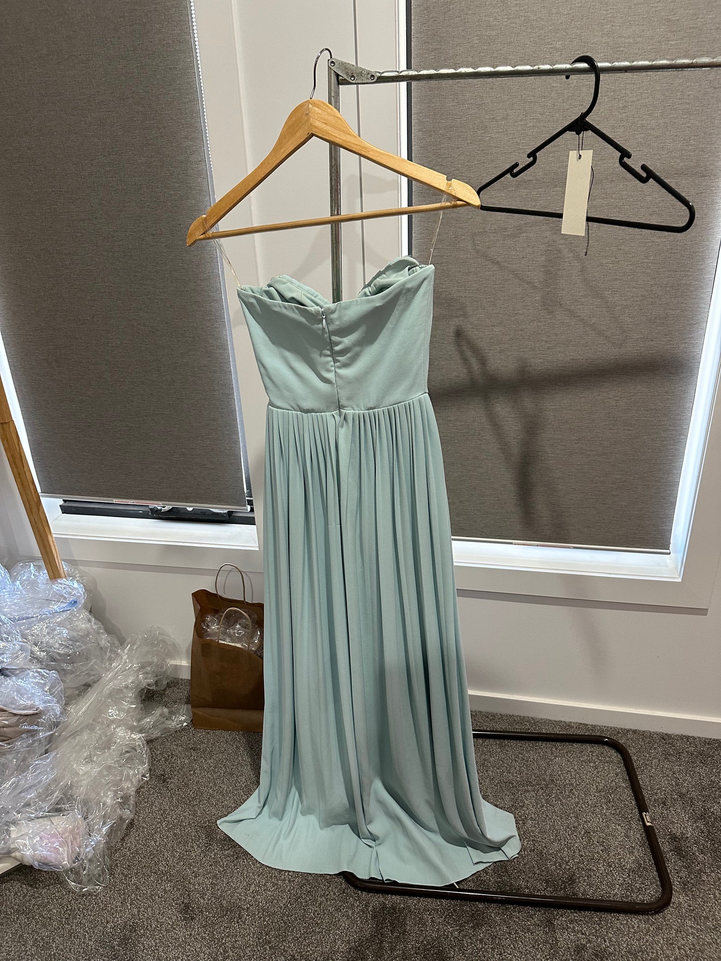 House of CB Marcella Ocean Blue Pleated Maxi Dress